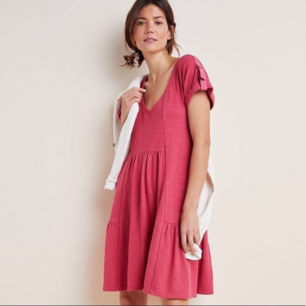 Anthropologie Kathie Flounced Mini Dress